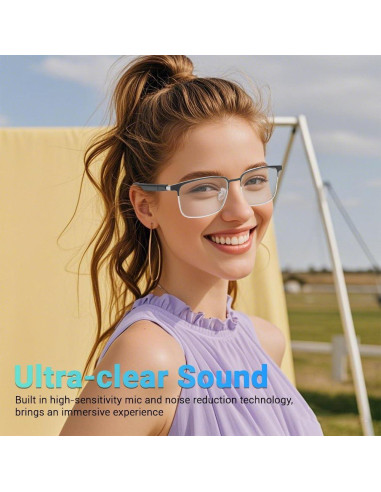 Gafas de Audio Bluetooth CuiSuto C-GS06 Plata con Lentes UV400