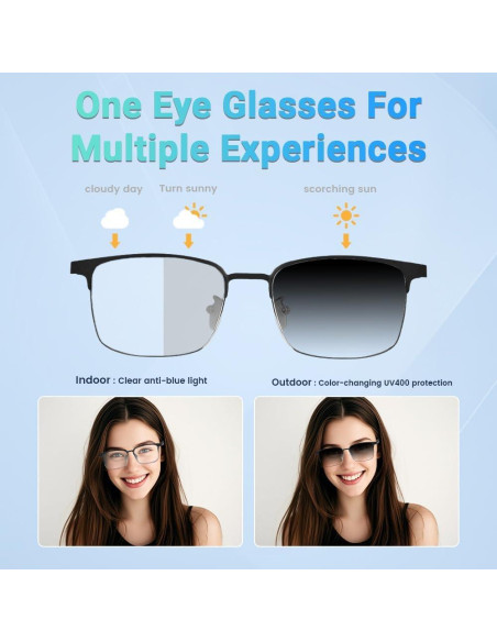 Gafas de Audio Bluetooth CuiSuto C-GS06 Plata con Lentes UV400