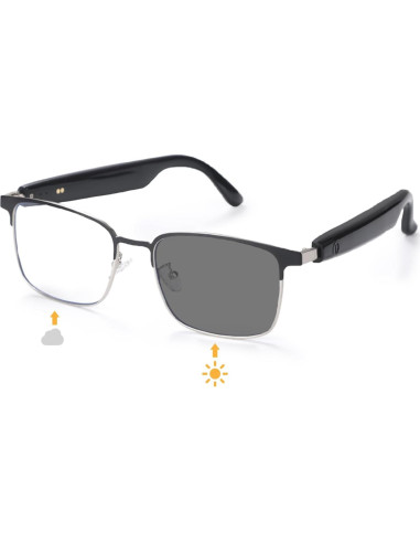 Gafas de Audio Bluetooth CuiSuto C-GS06 Plata con Lentes UV400