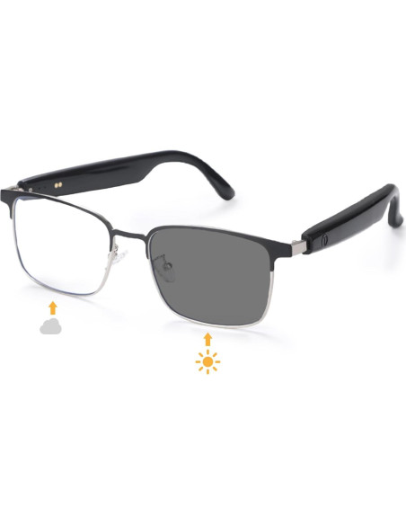 Gafas de Audio Bluetooth CuiSuto C-GS06 Plata con Lentes UV400