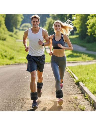 Pesas de Tobillo Ajustables Wolliwa 4.5 kg Neopreno Negro