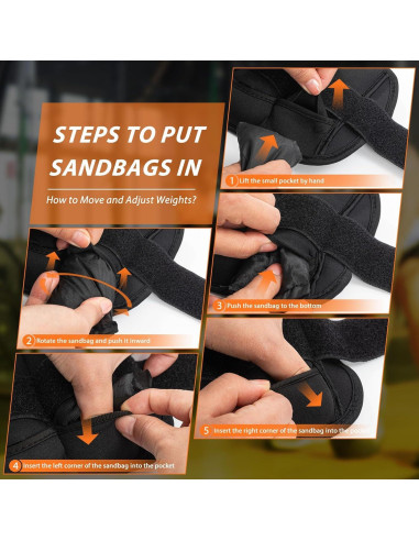 Pesas de Tobillo Ajustables Wolliwa 4.5 kg Neopreno Negro