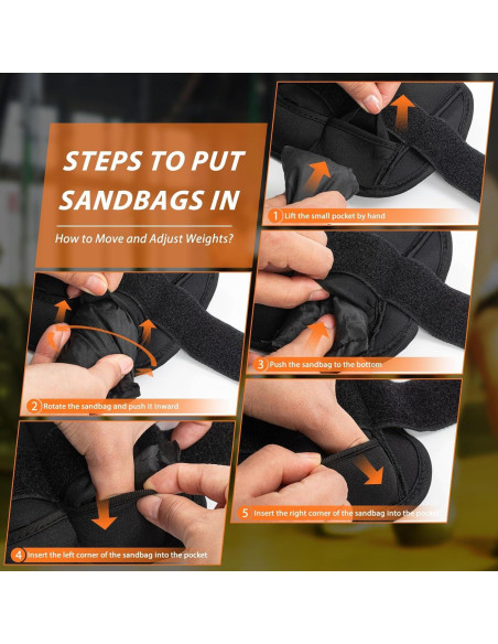 Pesas de Tobillo Ajustables Wolliwa 4.5 kg Neopreno Negro