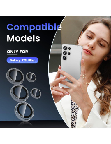 Protector de Lente de Cámara Tensea para Samsung S25 Ultra 9H
