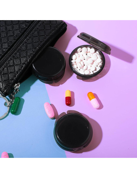 4 Organizadores de Pastillas Portátiles WLLHYF - Negro 4 Organizadores de Pastillas Portátiles WLLHYF - Negro