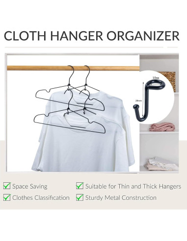 Ganchos Conectores para Perchas KOOBAY 36PCS Alta Resistencia