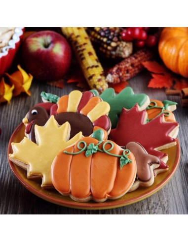 Cortadores de Galletas Acción de Gracias Tuzicake - 6 Piezas