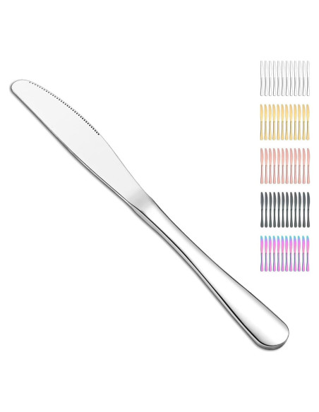 Juego de Cuchillos de Cena Evanda 12 Piezas Acero Inoxidable