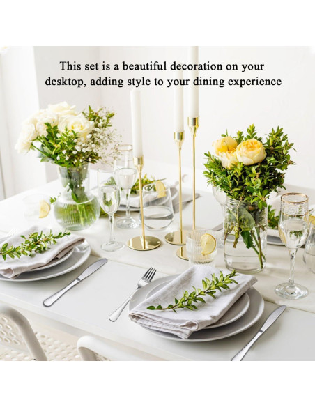 Juego de Cuchillos de Cena Evanda 12 Piezas Acero Inoxidable