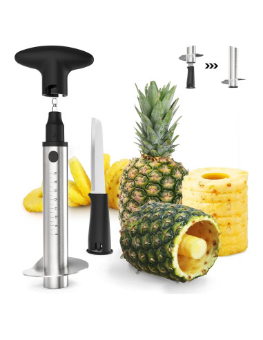 Cortador de Piña Newness Eléctrico y Manual Acero Inoxidable