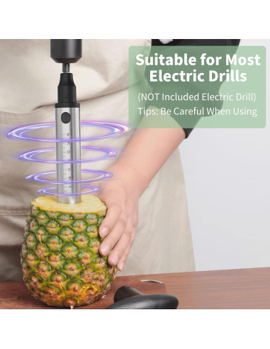 Cortador de Piña Newness Eléctrico y Manual Acero Inoxidable