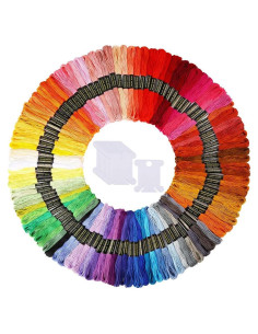 Caydo Hilo de Bordar 100 Colores 8m 12 Bobinas de Poliester