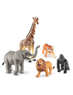 Juguetes de Animales de la Jungla Jumbo Recursos de Aprendizaje - 5 Piezas