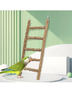 Escalera de Madera para Aves Neeenn 30x8 cm 5 Pasos 2