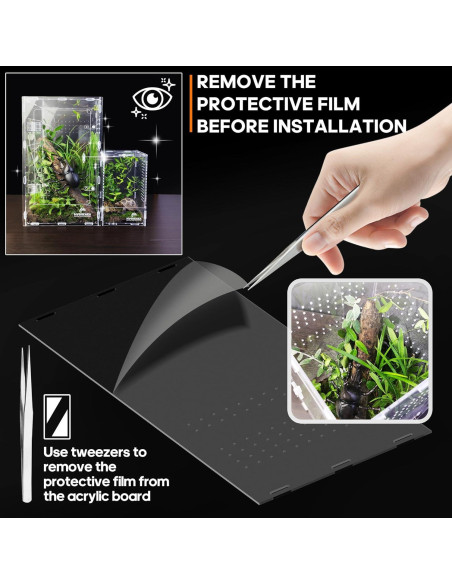 Terrario de Acrílico MYGIIKAKA 20x12x11 cm para Reptiles