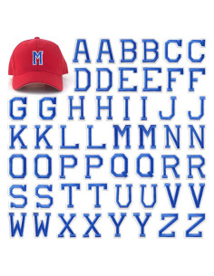 Letras Termoadhesivas NIUBIER 52 Piezas Azul 5x4 cm