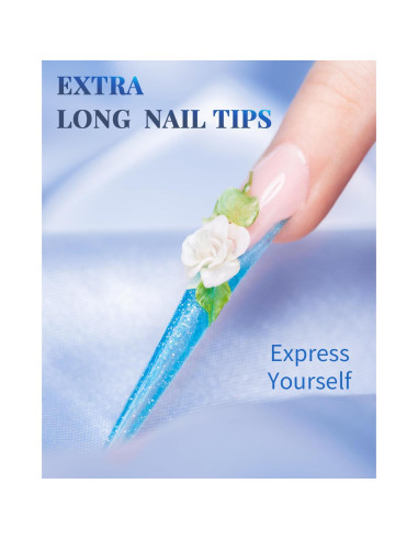 Tips de Uñas Postizas Acrílicas MORGLES 240 Pcs Extra Largas