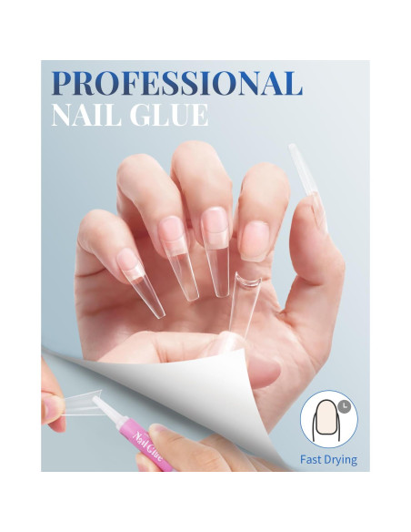 Tips de Uñas Postizas Acrílicas MORGLES 240 Pcs Extra Largas