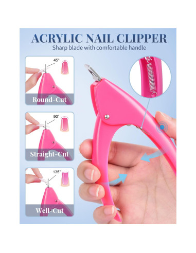 Tips de Uñas Postizas Acrílicas MORGLES 240 Pcs Extra Largas