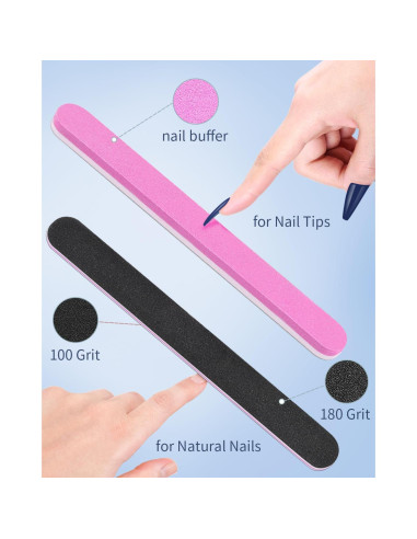 Tips de Uñas Postizas Acrílicas MORGLES 240 Pcs Extra Largas