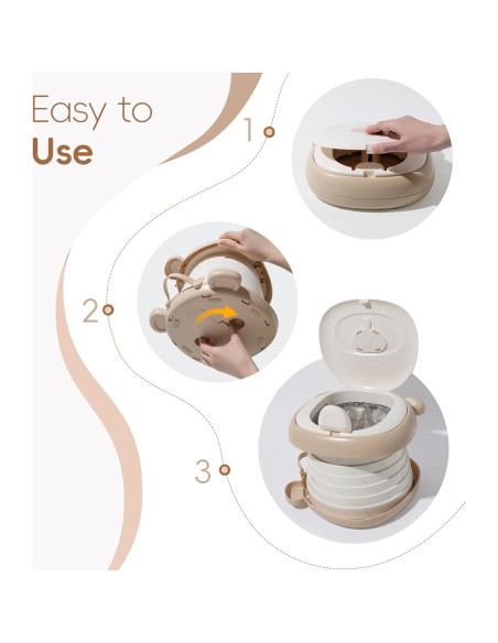 Asiento de Inodoro Plegable AKIMRABY para Niños - Portátil y Ligero