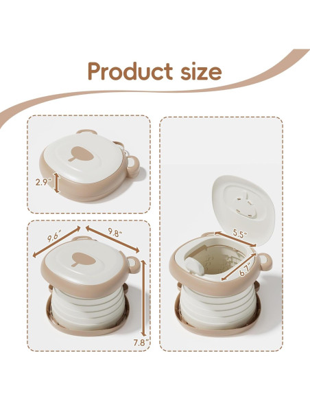 Asiento de Inodoro Plegable AKIMRABY para Niños - Portátil y Ligero