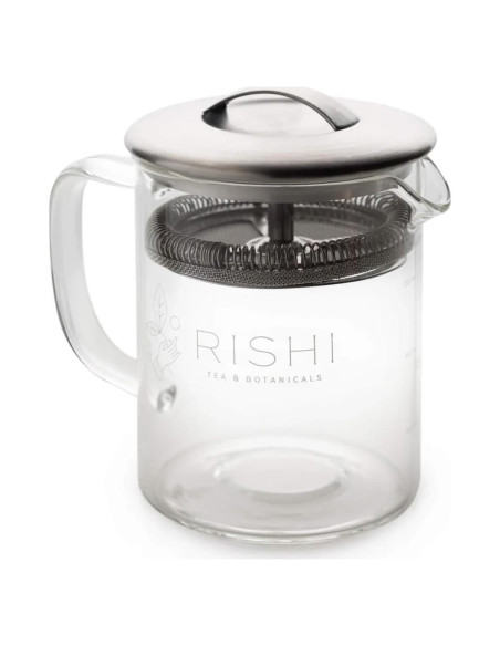 Tetera Rishi Tea Simple Brew 400ml Vidrio Borosilicato con Colador