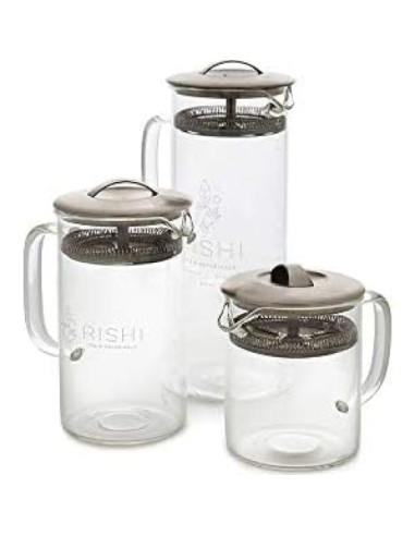 Tetera Rishi Tea Simple Brew 400ml Vidrio Borosilicato con Colador