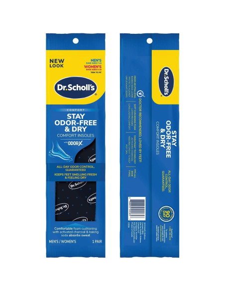 Plantillas Dr. Scholl's Odor-Free & Dry Comfort Unisex 1 Par