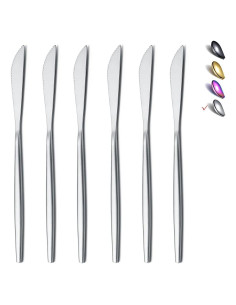Juego de Cuchillos de Cena HOMQUEN 6 Piezas Acero Inoxidable 22.6 cm