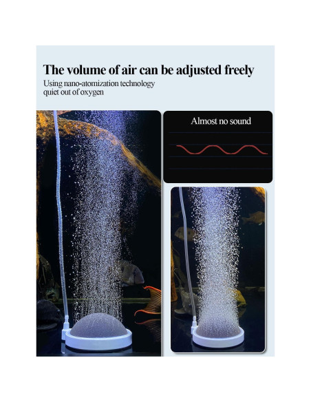 Piedra de Aire para Acuario UPETTOOLS 5 cm Difusor de Oxígeno