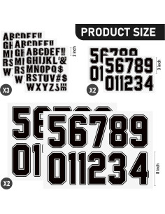 190 Piezas Letras y Números Termoadhesivos Fuutreo 5-20 cm 2