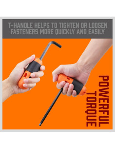 Juego de Llaves Allen 27PCS HORUSDY Acero CR-V Punta Esférica 2