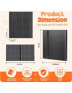 Carpeta para Tarjetas PUPTILY BJBC Negra, 20 Páginas, 360 Tarjetas 2