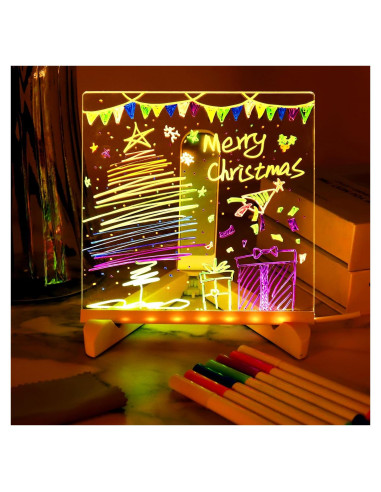 Tablero de Dibujo LED AIERSA 15x15 cm Multicolor Acrílico