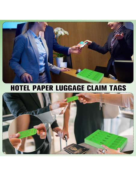1000 Etiquetas de Identificación de Equipaje Feifeiya Verde