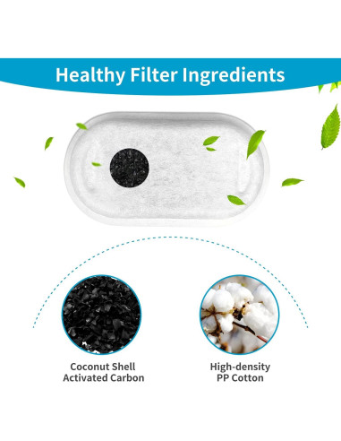 Filtros de Reemplazo para Fuente de Agua VinDox 8+8 para Gatos