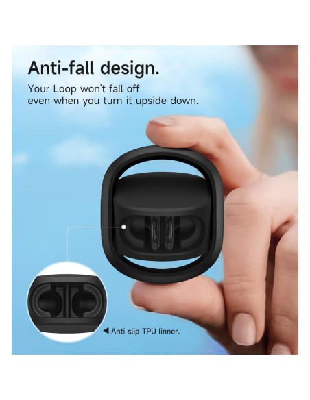 Funda SURITCH para tapones de oído Loop - Negro, portátil y organizador Funda SURITCH para tapones de oído Loop - Negro, portátil y organizador