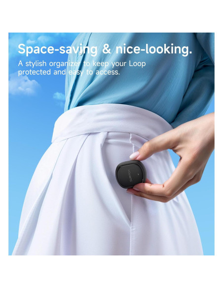 Funda SURITCH para tapones de oído Loop - Negro, portátil y organizador Funda SURITCH para tapones de oído Loop - Negro, portátil y organizador