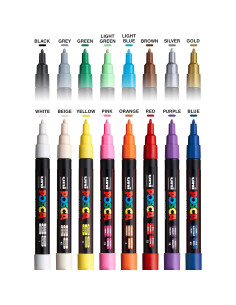 Juego de Marcadores Acrílicos Uni Posca PXPC3M16A, 16 Piezas 2