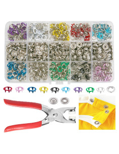 Kit de Botones a Presión GTAAOY 800 Piezas 10 Colores 9.5mm