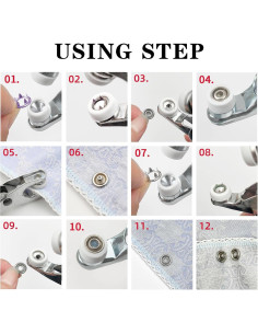 Kit de Botones a Presión GTAAOY 800 Piezas 10 Colores 9.5mm 2