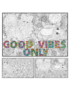 Juego de 2 Pósteres Gigantes para Colorear ALEX Art 98x68 cm