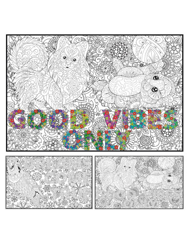 Juego de 2 Pósteres Gigantes para Colorear ALEX Art 98x68 cm