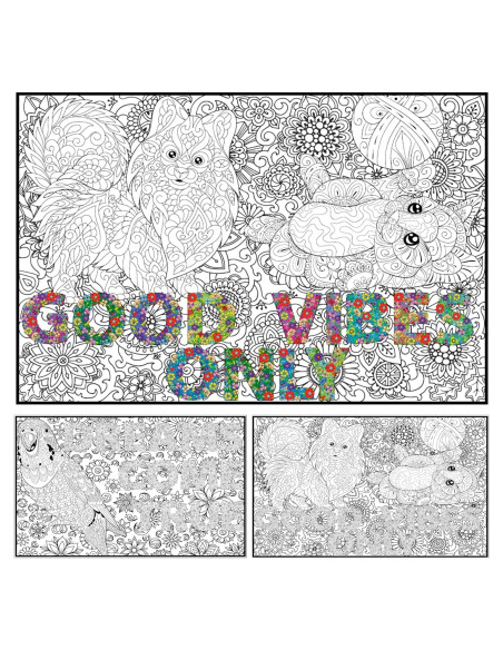 Juego de 2 Pósteres Gigantes para Colorear ALEX Art 98x68 cm