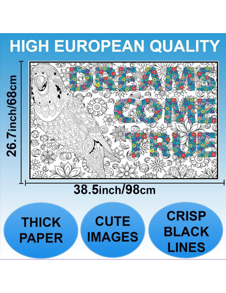 Juego de 2 Pósteres Gigantes para Colorear ALEX Art 98x68 cm