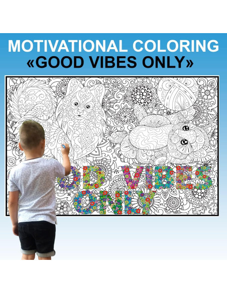 Juego de 2 Pósteres Gigantes para Colorear ALEX Art 98x68 cm