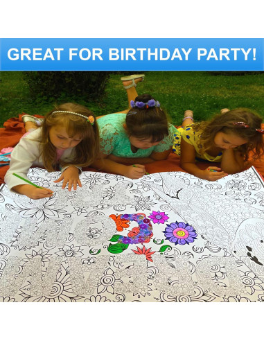 Juego de 2 Pósteres Gigantes para Colorear ALEX Art 98x68 cm