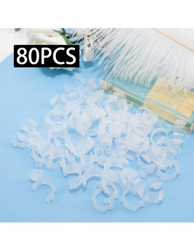 Set de 80 Clips Transparentes JAKOUE para Bobinas de Hilo