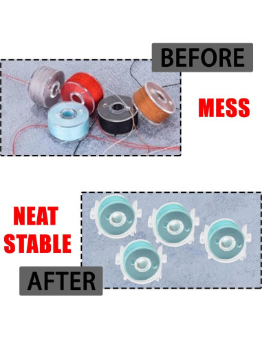 Set de 80 Clips Transparentes JAKOUE para Bobinas de Hilo